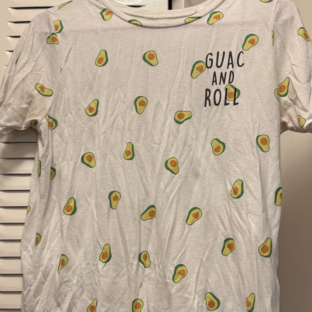 Mighty Fine Guac and Roll Avocado Tee - White